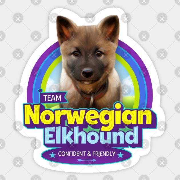 Norwegian Elkhound Sticker by Puppy & cute